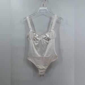 DANIELLE BERNSTEIN white bodysuit size 2 - small‎